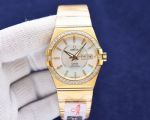 Swiss Copy Omega Double Eagle Gold Case Watch White Dial 38mm